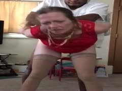 I adore her expression as her ass is demolished.
